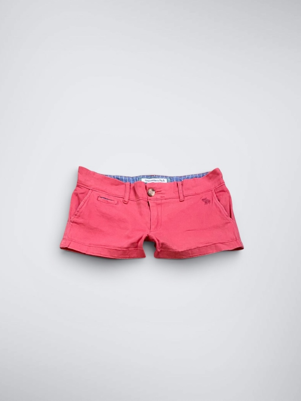 Abercrombie & Fitch Coral Pink Low Rise Micro Mini Shorts